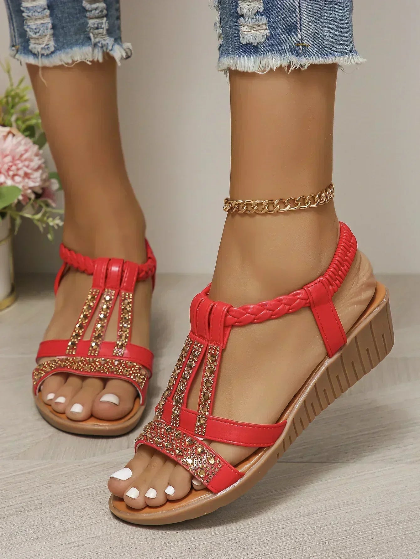 LAURA | STYLISH ORTHOPEDIC SMALL WEDGE SANDALS