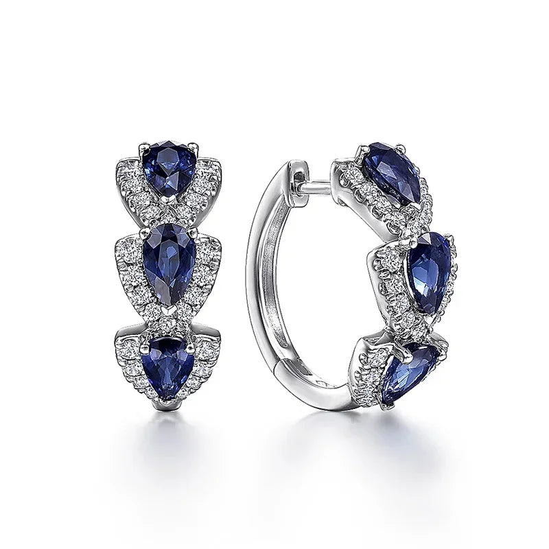 Royal Sapphire Crest Earrings