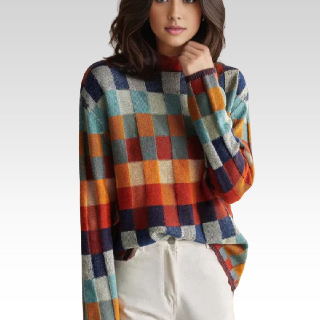 Celianne | Modern Checkered Sweater