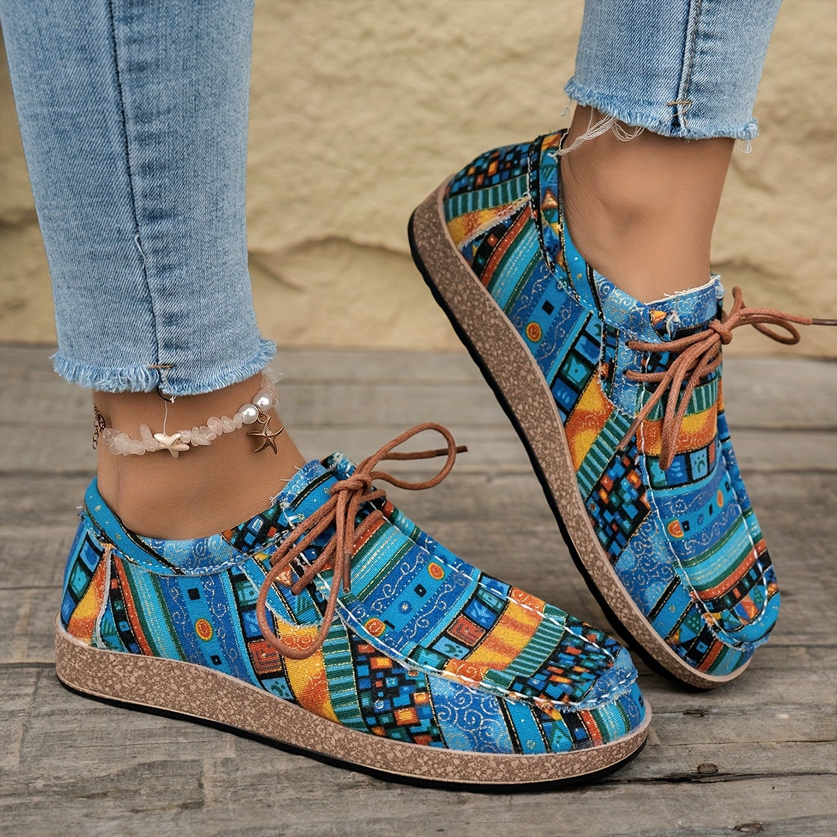 Women's Vintage Lace-Up Shoes