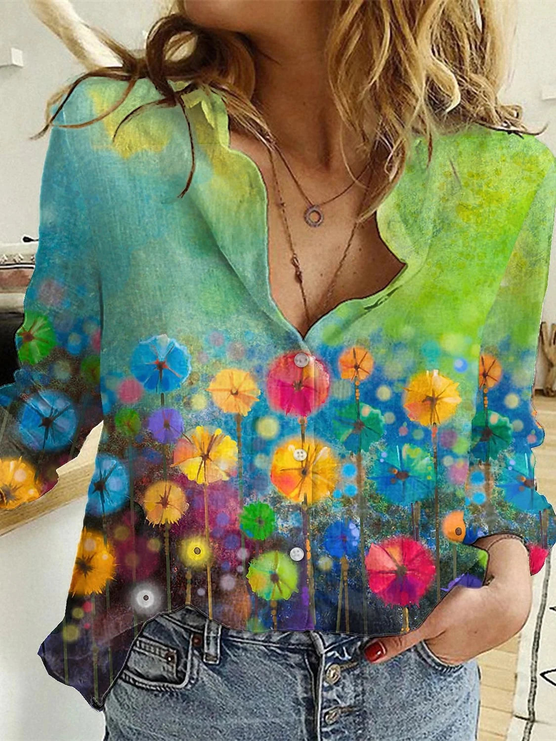 Isabella | Elegant Printed Blouse