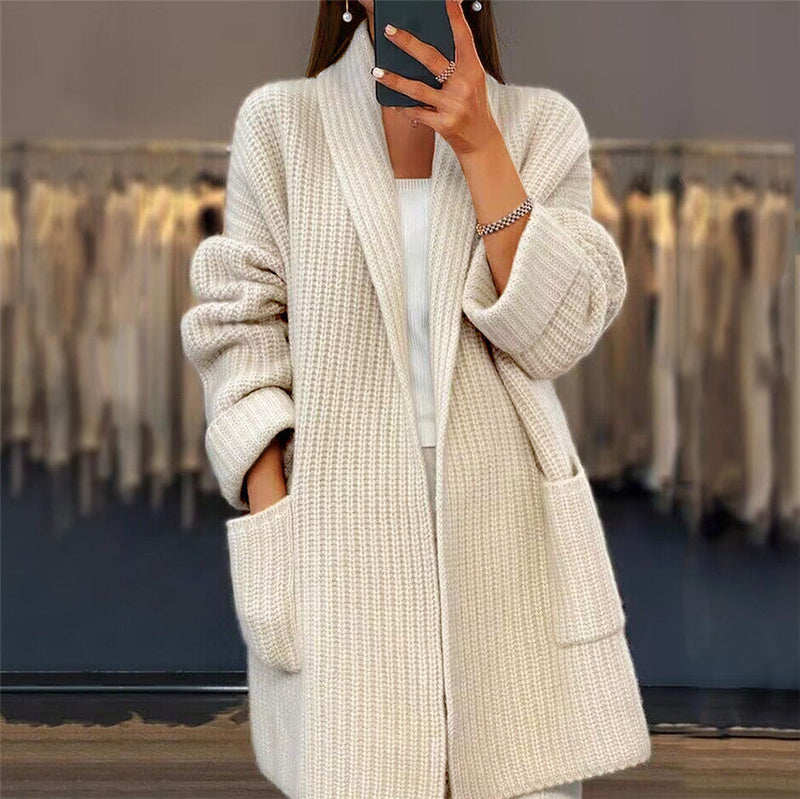 Liora | Elegant Waffle Cardigan