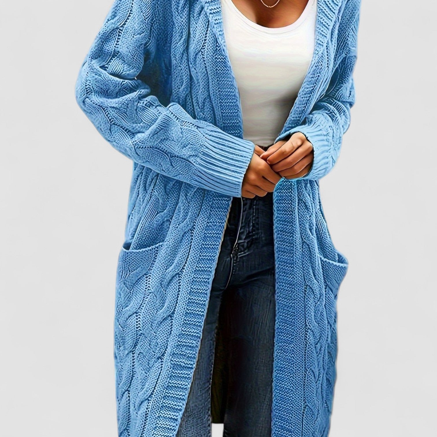 Donna | Cable Knit Long Cardigan