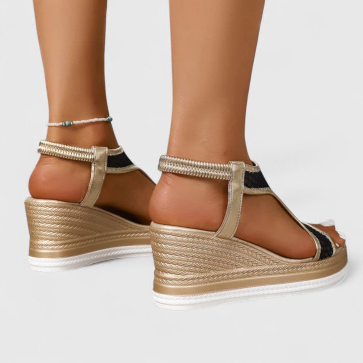Sylvara | Women’s T-strap wedge heels