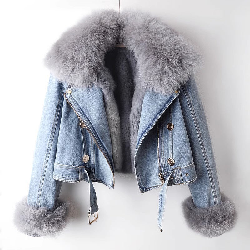 Eva | Plushy Denim Coat