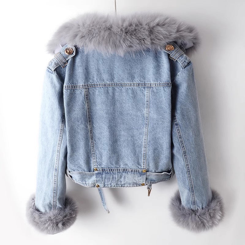 Eva | Plushy Denim Coat
