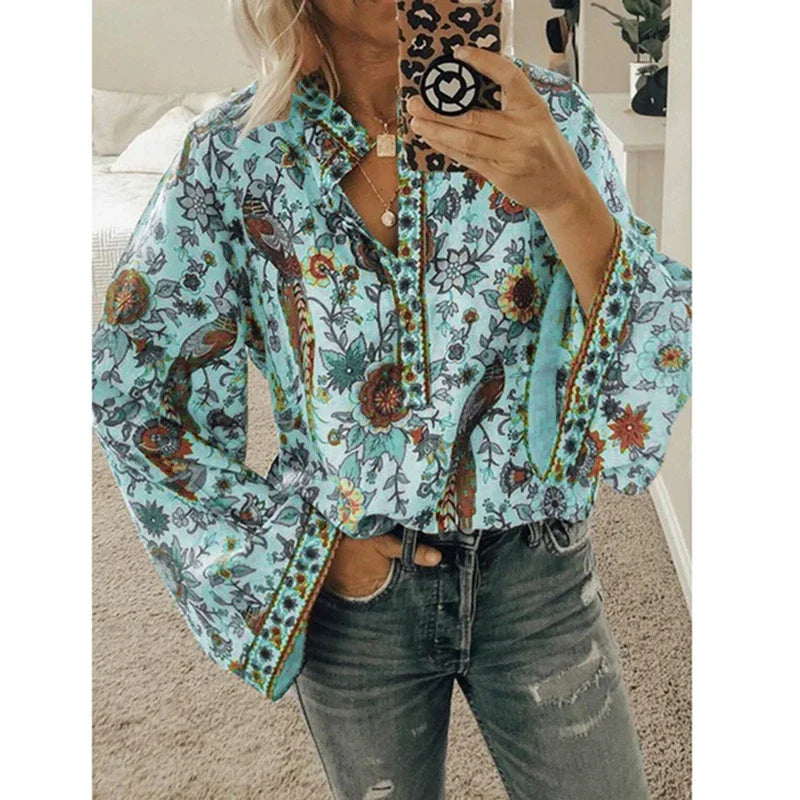 Evelyn | Vintage Print Blouse