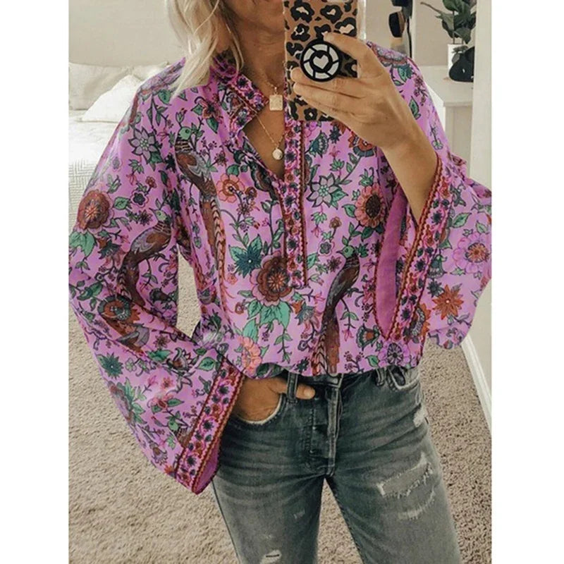 Violet | Vintage Print Blouse