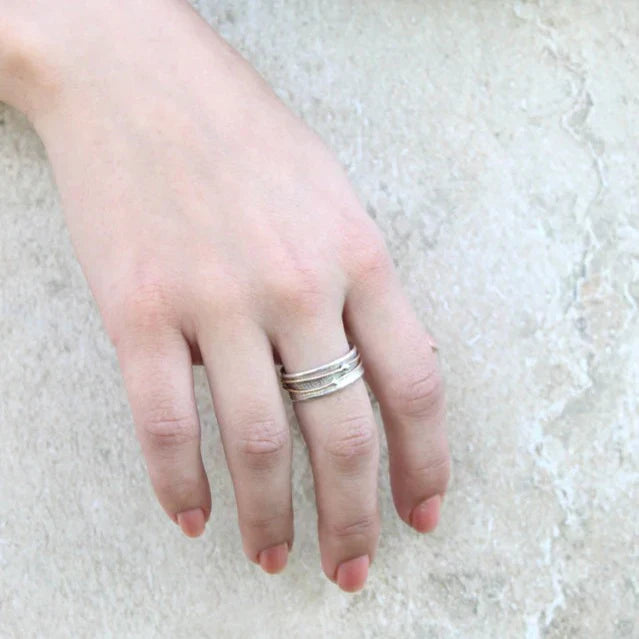 Shine - Vintage Gold Layered Silver Ring